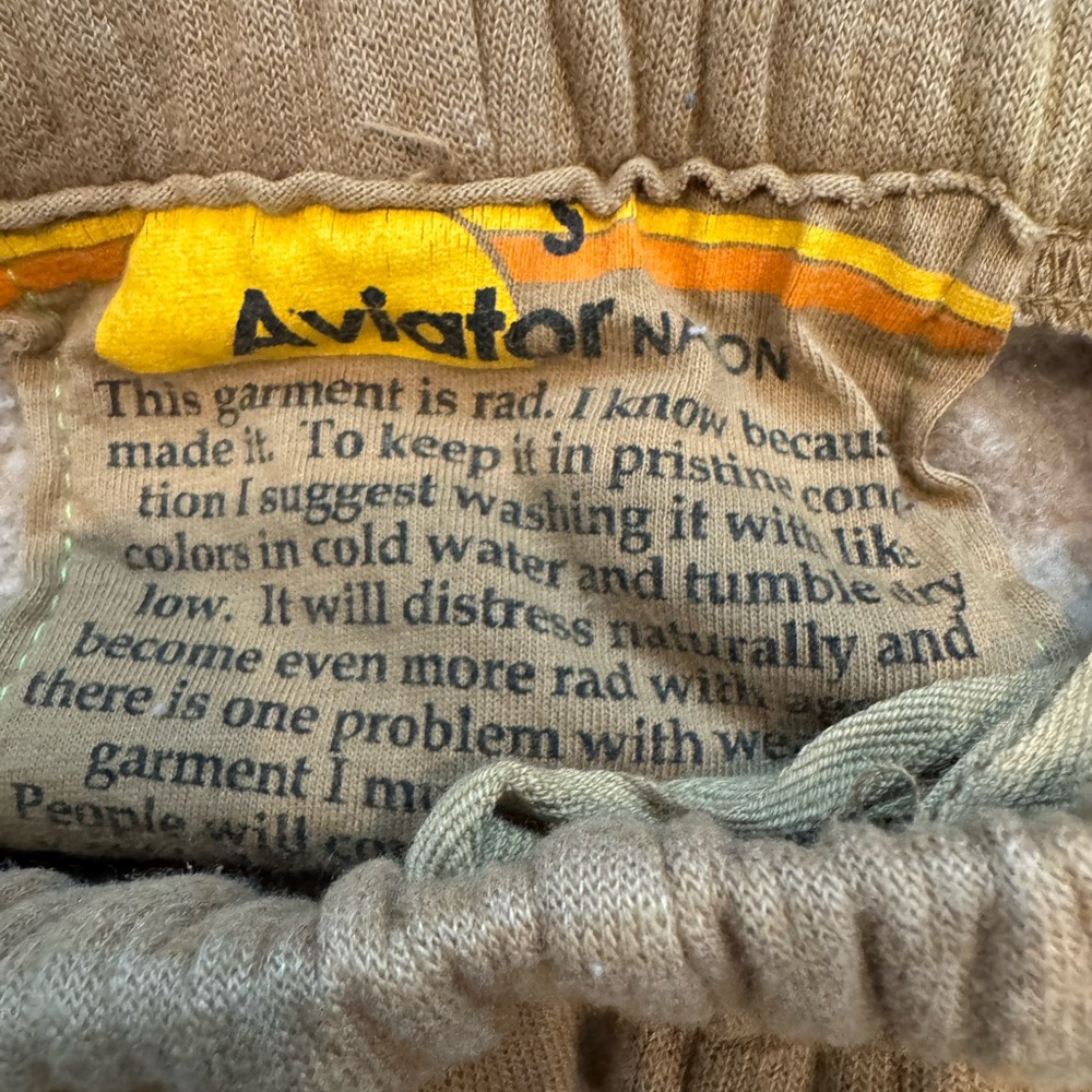 Aviator Nation 5 Stripe Sweatpants/Faded Tan - Picture 5 of 5